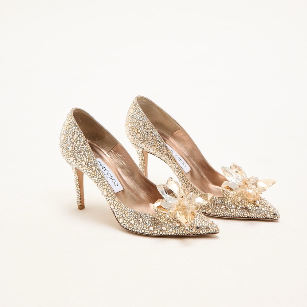 💎 Jimmy Choo Cinderella Gold Alia Heels 💎